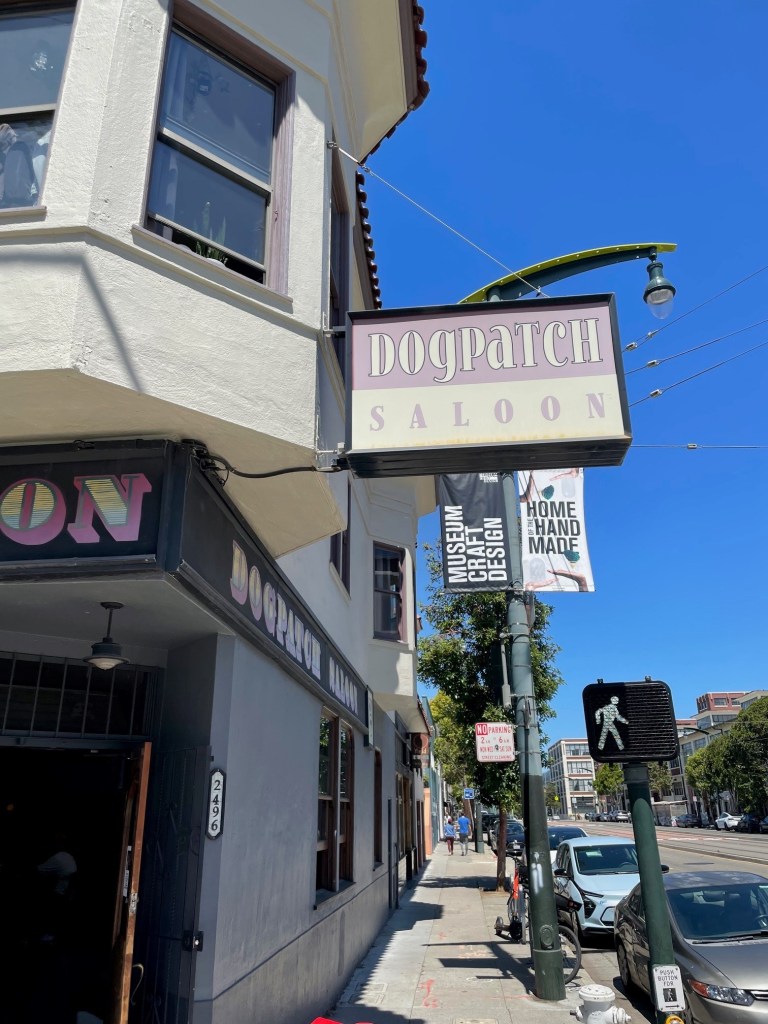 Dogpatch Saloon, sign