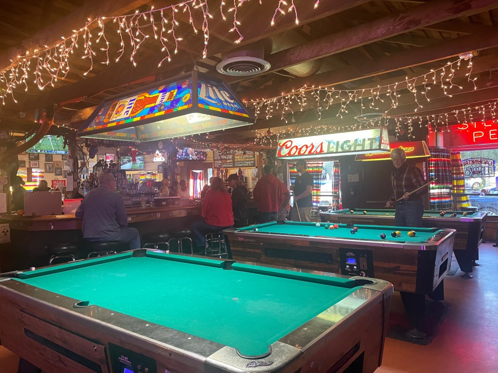 Silver Peso, Larkspur, pool tables