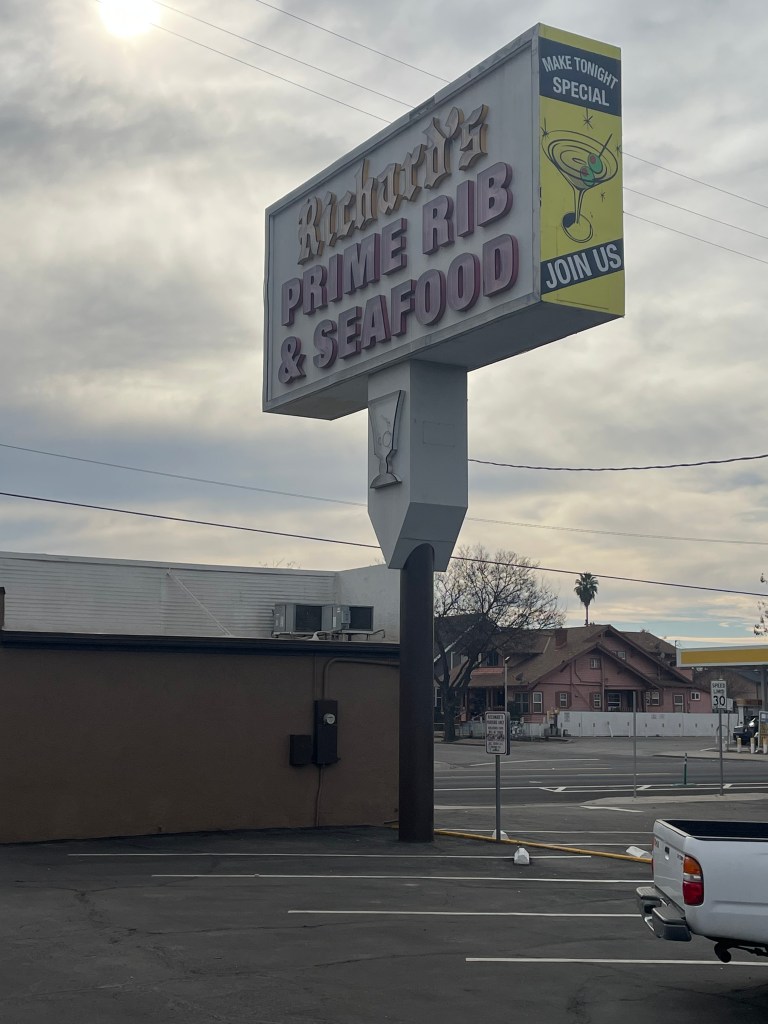 Richard’s Prime Rib & Seafood, big sign
