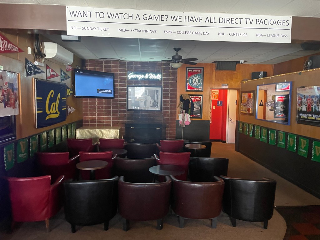 George & Walt's, back area