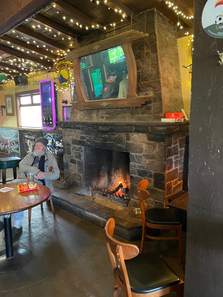 McNally's Irish Pub, Oakland, fireplace