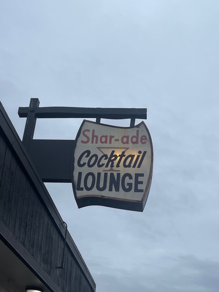 Shar-Ade Cocktail Lounge, Hayward, CA, sign