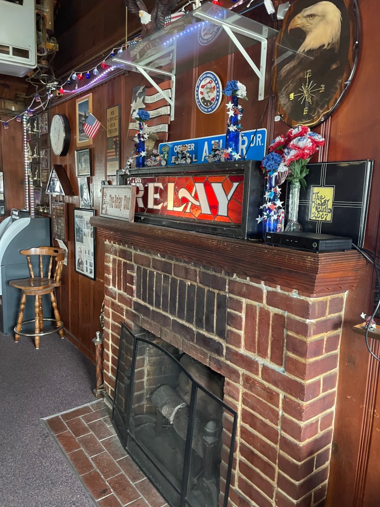 Relay Club, Vallejo, fireplace
