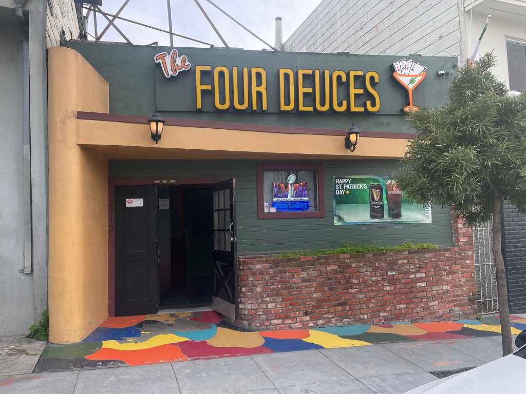 photo of the exterior of The Four Deuces bar, San Francisco