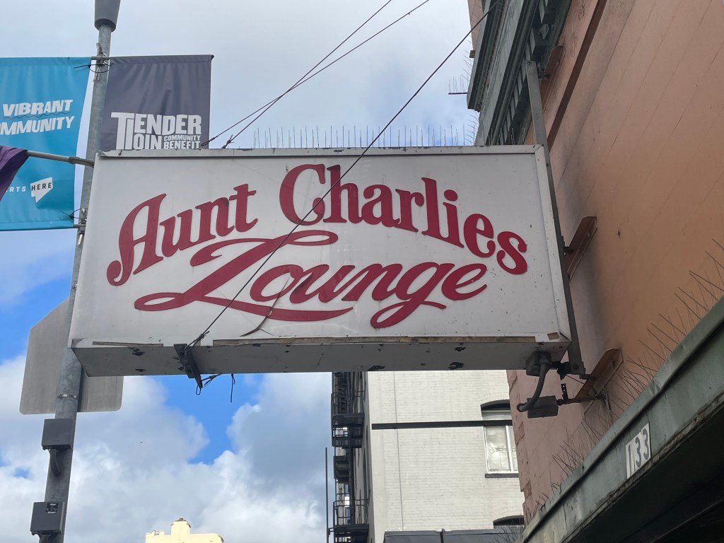 Aunt Charlie's Lounge, San Francisco, sign