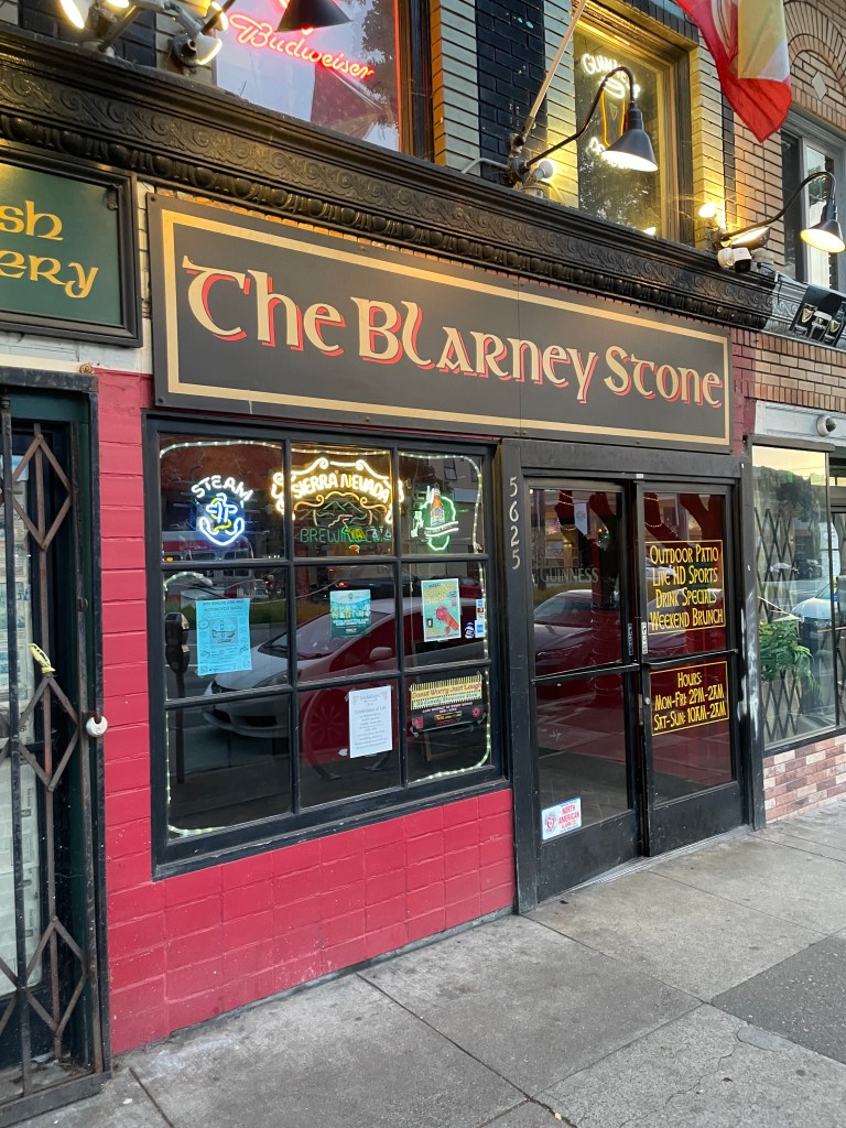photo of the exterior of The Blarney Stone Bar, San Francisco