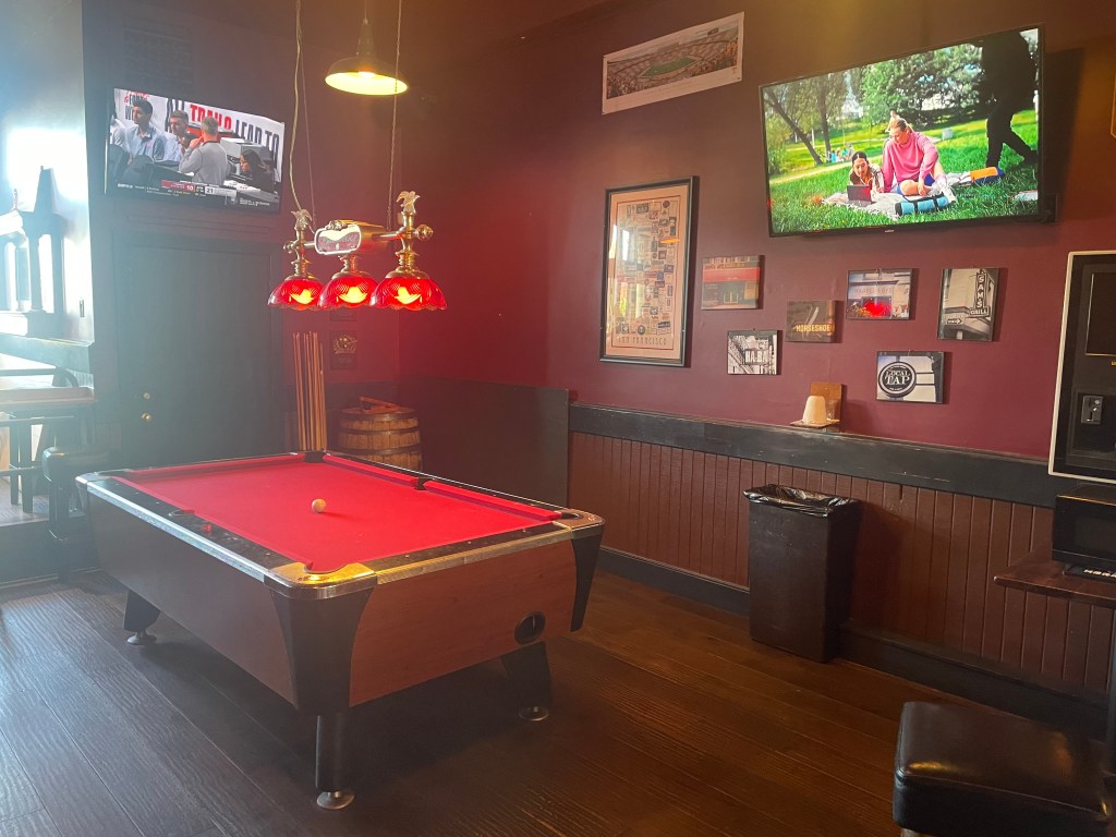 Blooms Saloon, San Francisco, pool table