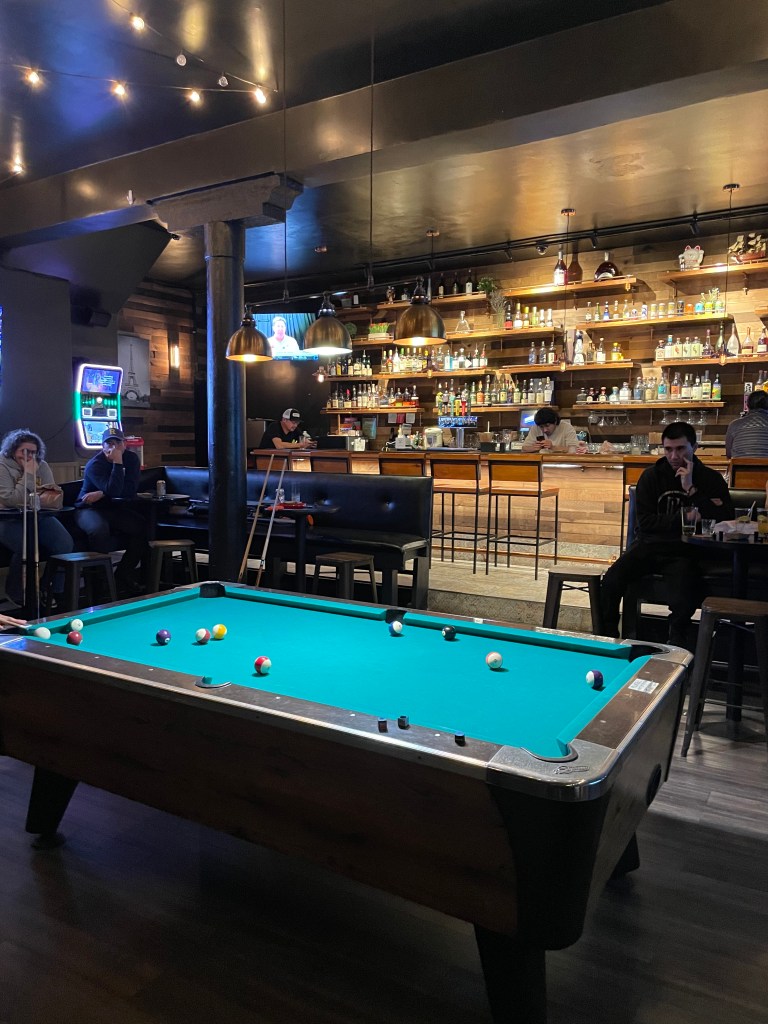 photo of the interior of pool table, Would You Believe?, San Francisco