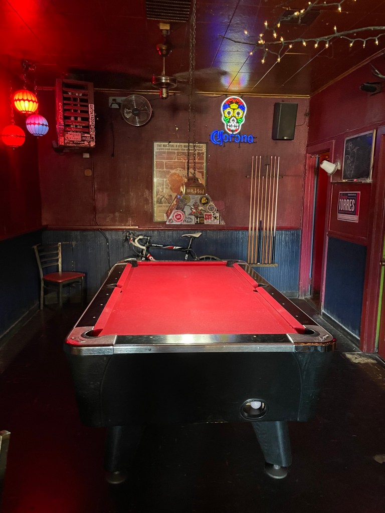 photo of pool table in The Phone Booth bar, San Francisco, CA