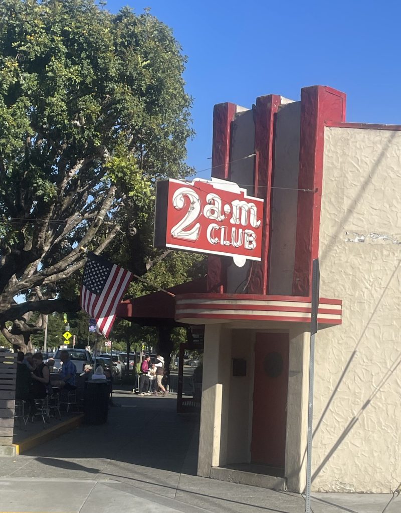photo of the sign of The 2AM Club, Mill Valley, CA