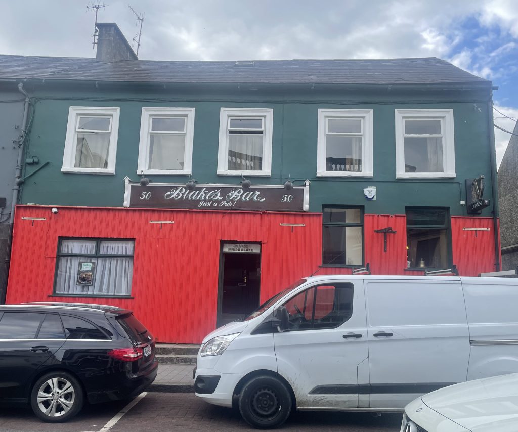 photo of exterior of Blake's Bar, Letterkenny, Ireland