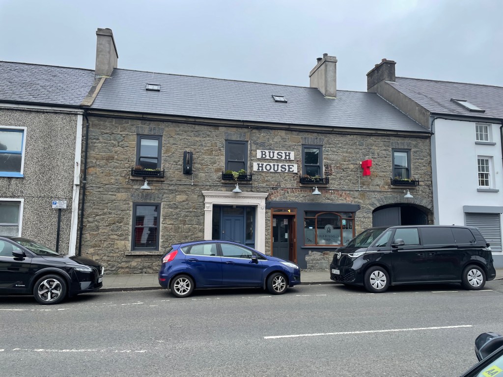 photo of exterior of The Bush House Bar, Bushmills, Ireland