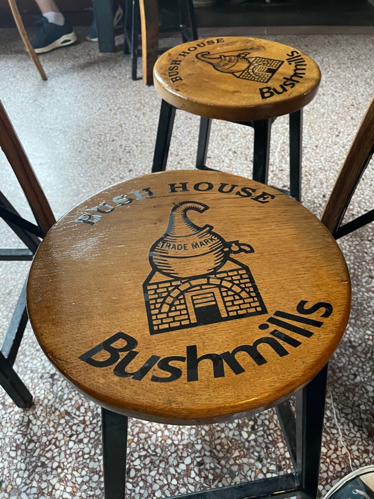 photo of stools of The Bush House Bar, Bushmills, Ireland
