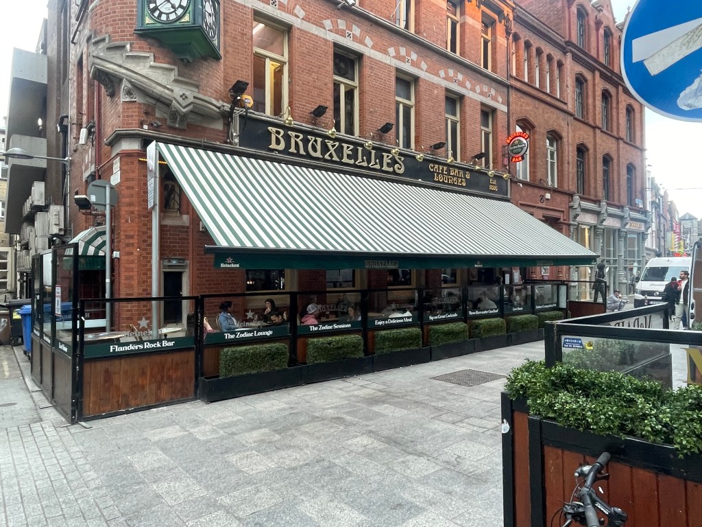 photo of the exterior of Bruxelles Bar, Dublin, Ireland