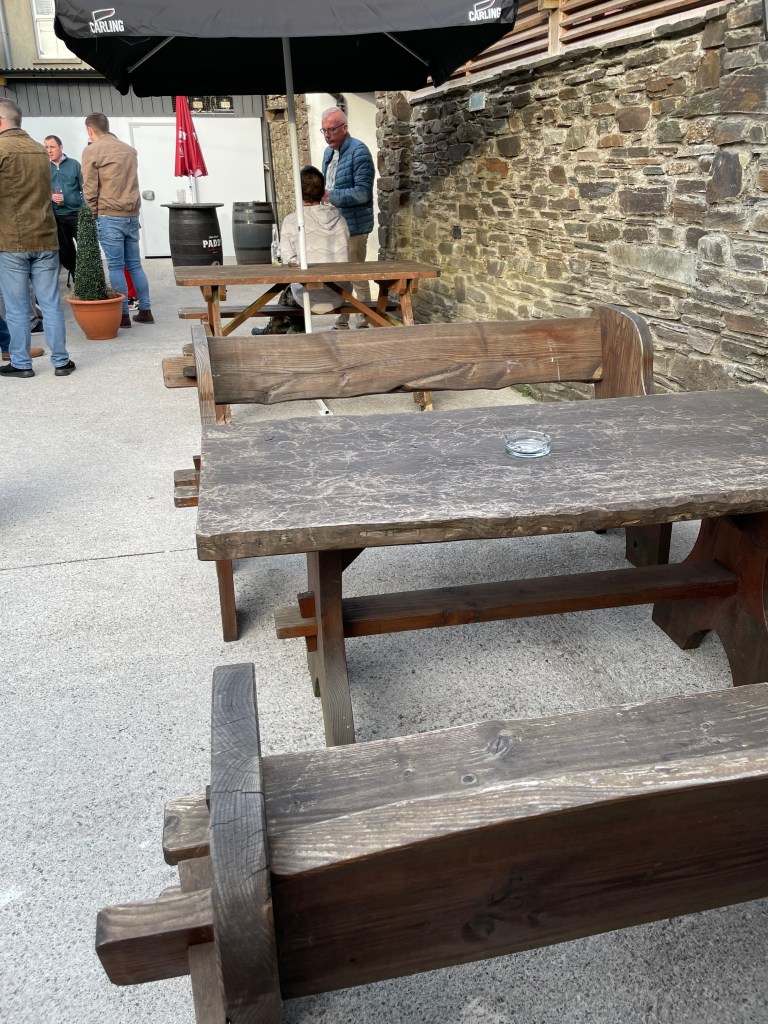 photo of the back patio of Horse and Hound pub, Skibbereen, Ireland