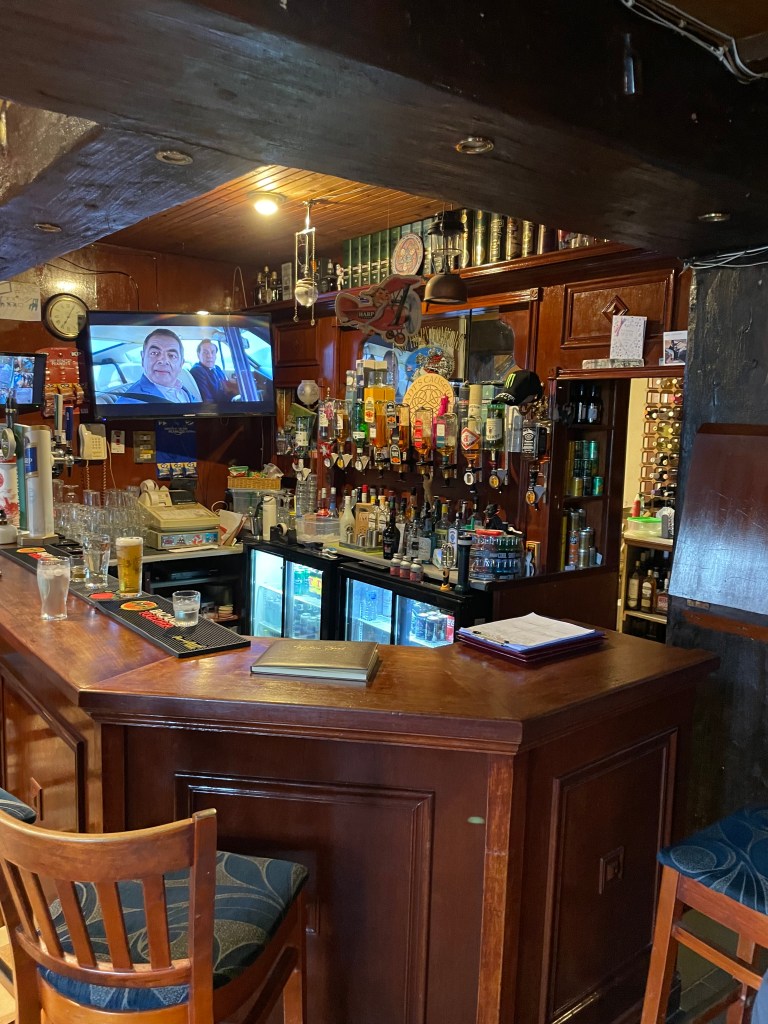 photo of the bar of McBrides Bar, Bushmills, Ireland