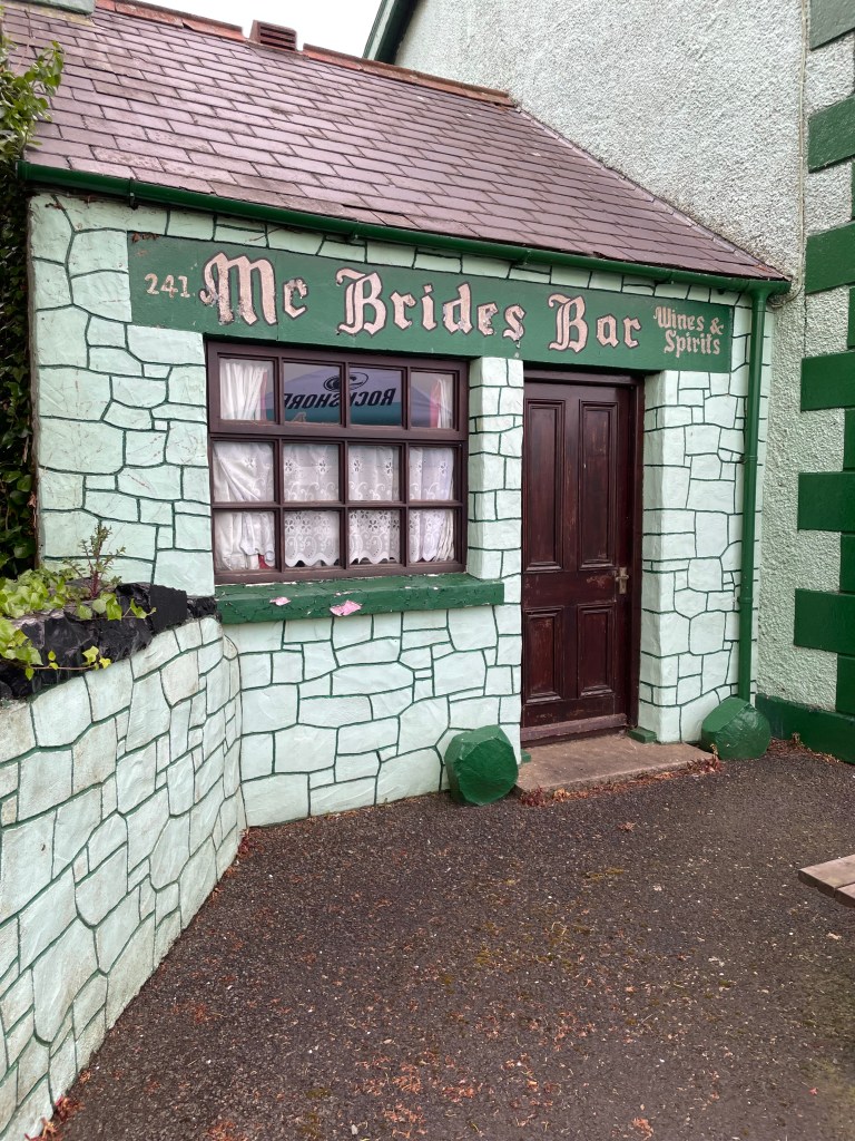 photo of exterior of McBrides Bar, Bushmills, Ireland
