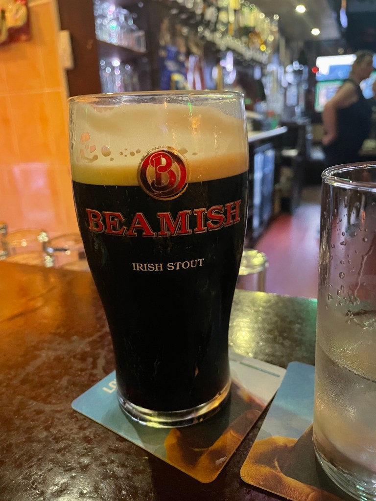 photo of pint of Beamish, Ollie's Bar, Drogheda. Ireland