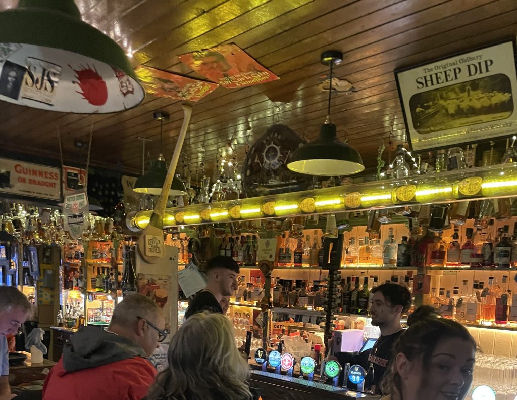 photo of the bar of The Sky and The Ground pub, Wexford, Ireland
