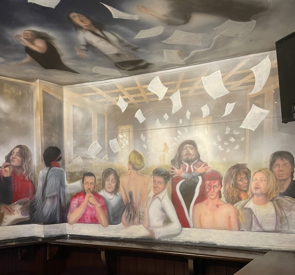 photo of mural at Sally Longs Rock Bar, Galway, Ireland