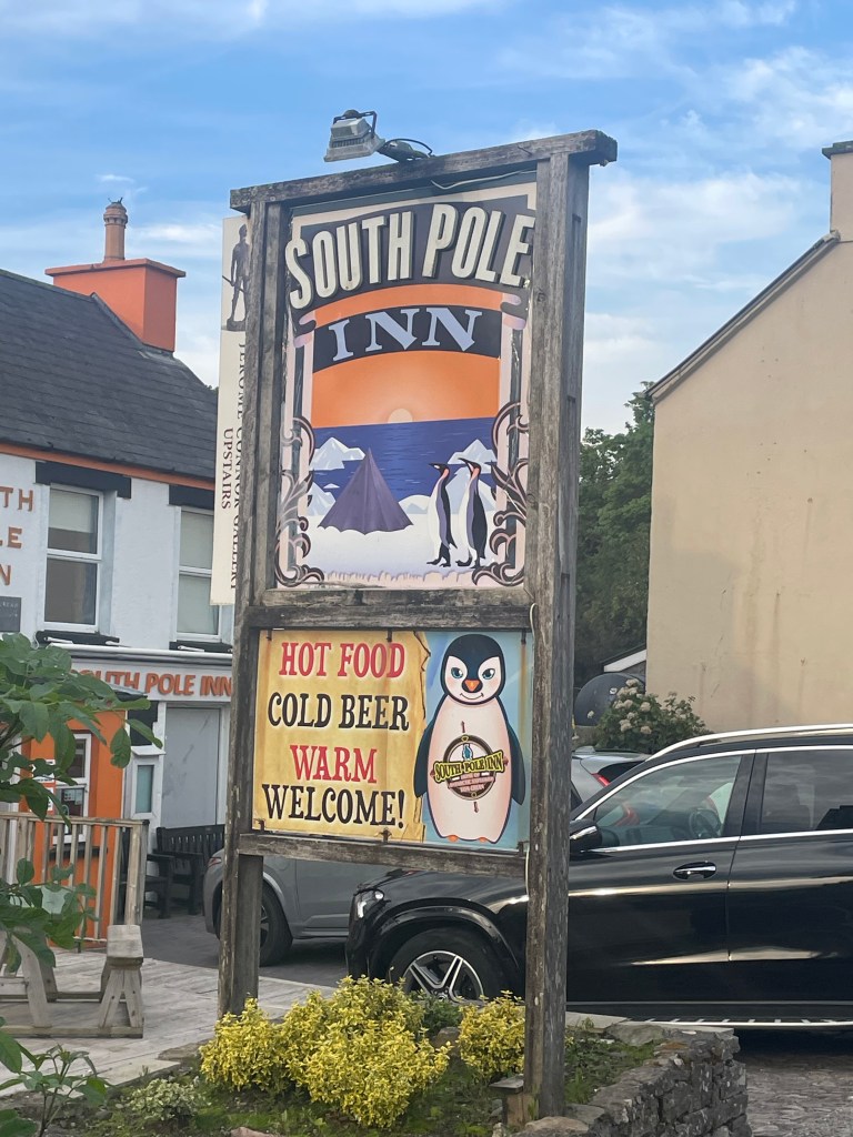 photo of the sign of South Pole Inn, Annascaul, Ireland