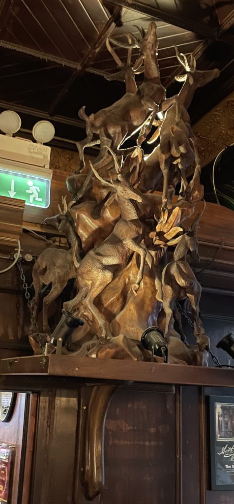 photo of sculpture in The Stags Head pub, Dublin, Ireland