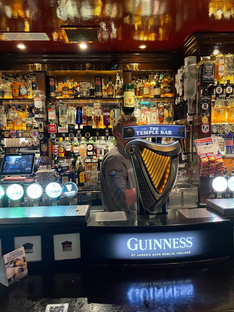 photo of the bar of The Temple Bar, Dublin, Ireland