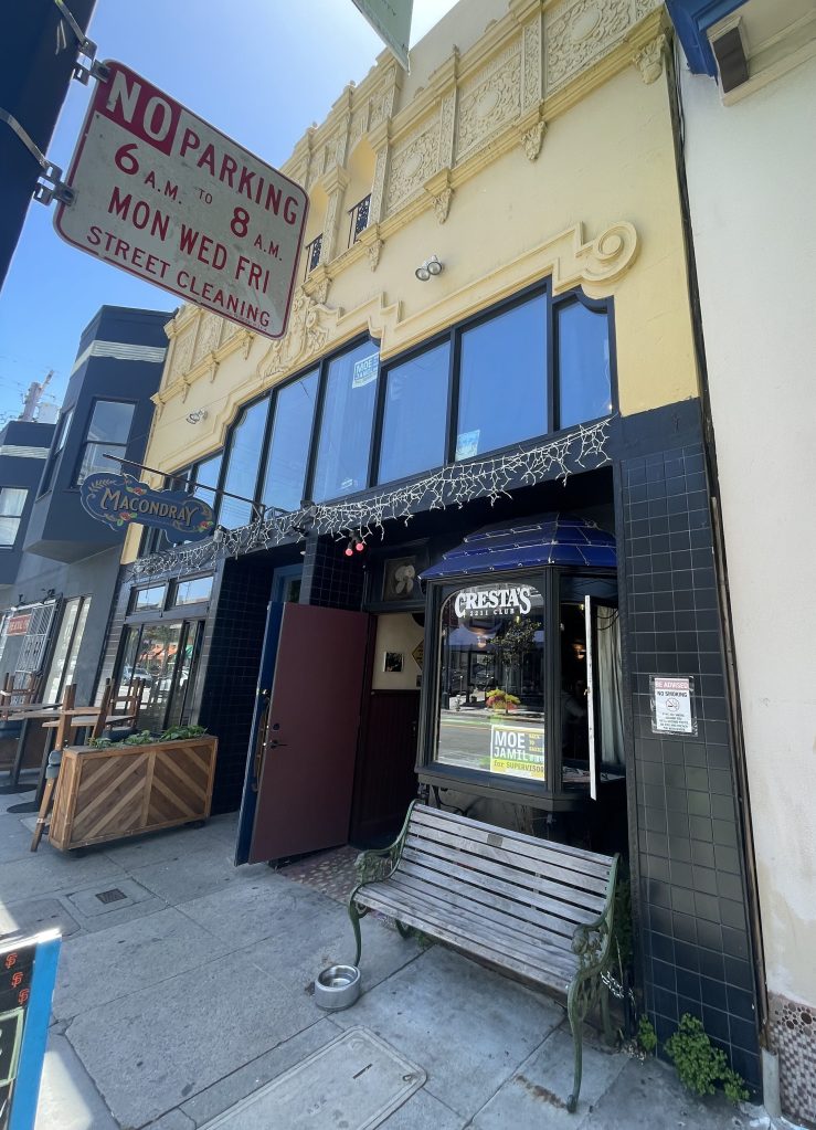 photo of exterior of Cresta's Twenty Two Eleven Club, San Francisco