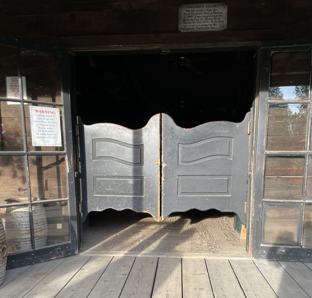 photo of swinging doors of Malemute Saloon, Fairbanks, Alaska
