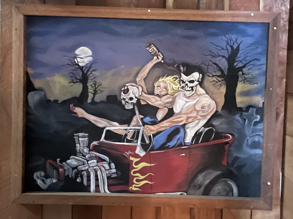 photo of painting in Apple Jack's Bar, La Honda, CA