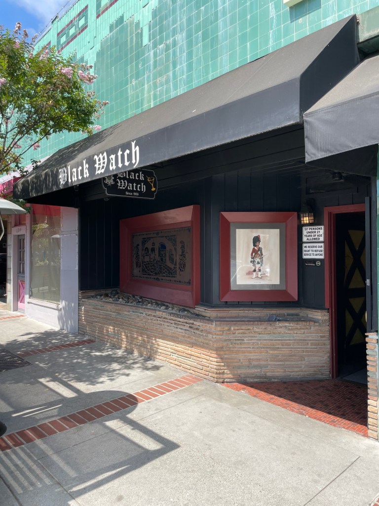 photo of exterior of Black Watch bar, Los Gatos, CA