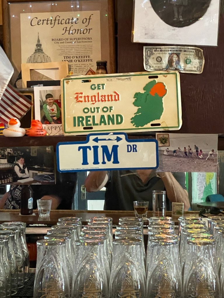 photo of interior detail of O'Keeffe's Bar, San Francisco