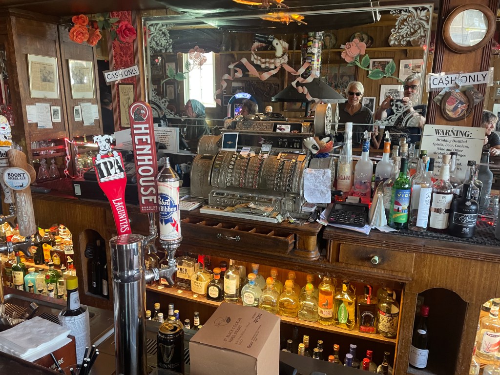 photo of the bar of Old Western Saloon, Point Reyes Station, CA