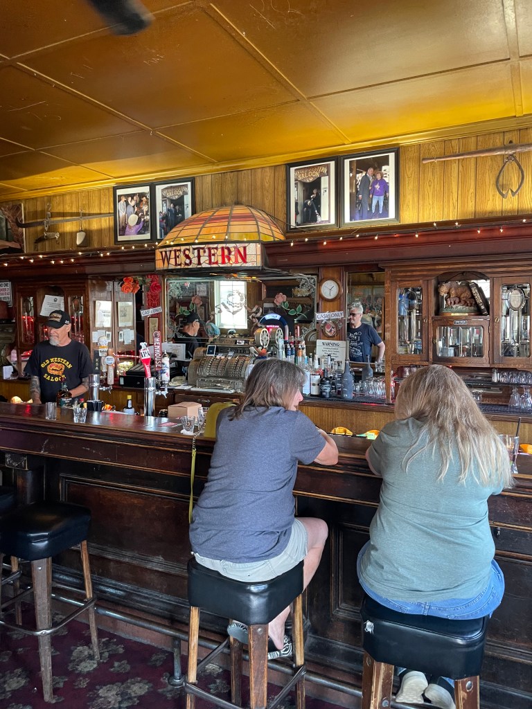 photo of the bar of Old Western Saloon, Point Reyes Station, CA