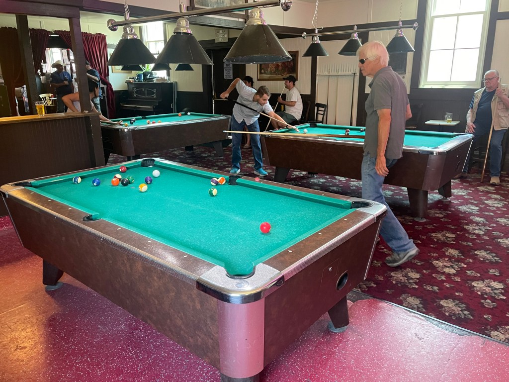 photo of pool tables in Old Western Saloon, Point Reyes Station, CA