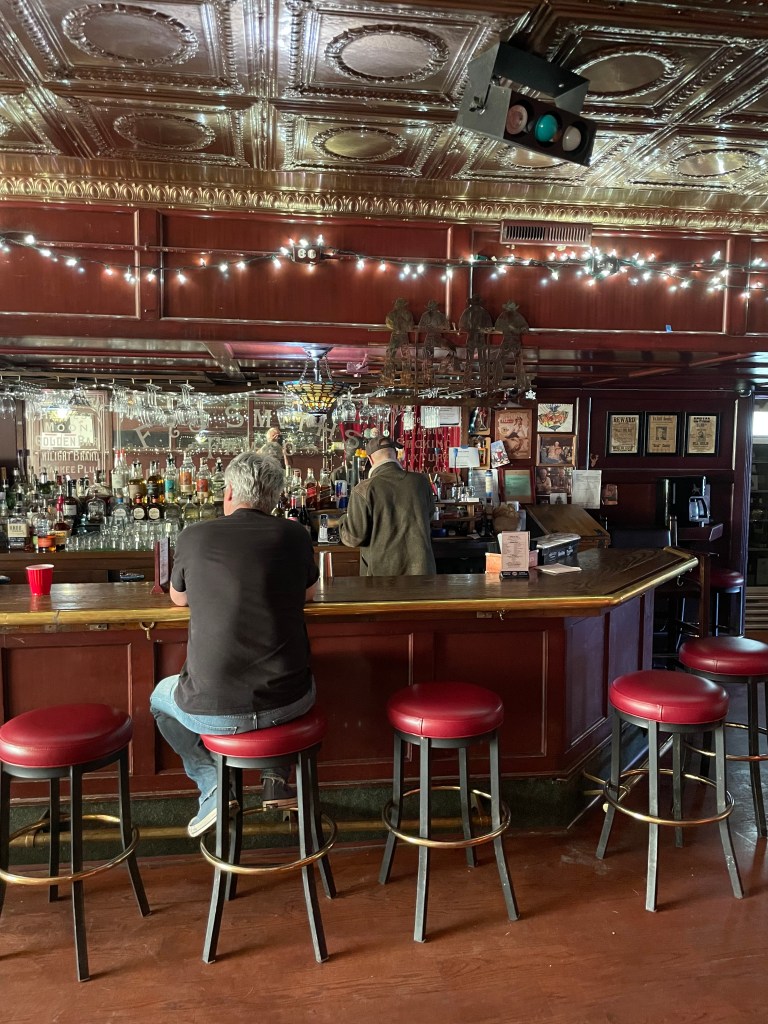 photo of interior of Pioneer Saloon, Woodside, CA