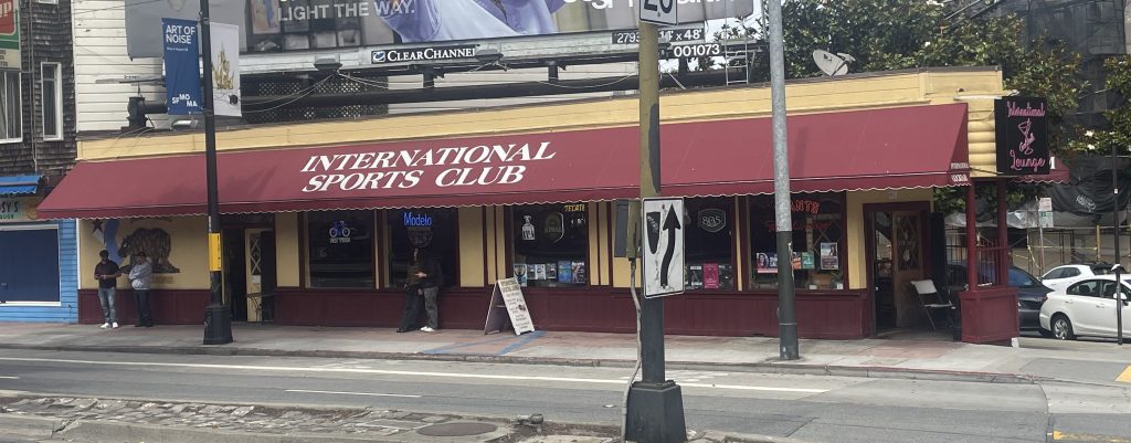 photo of exterior of International Sports Bar, San Francisco