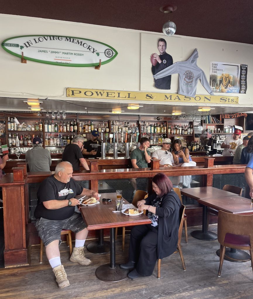 photo of the interior of La Rocca's Corner, San Francisco