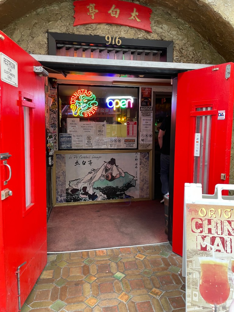 photo of doorway of Li Po Cocktail Lounge, San Francisco