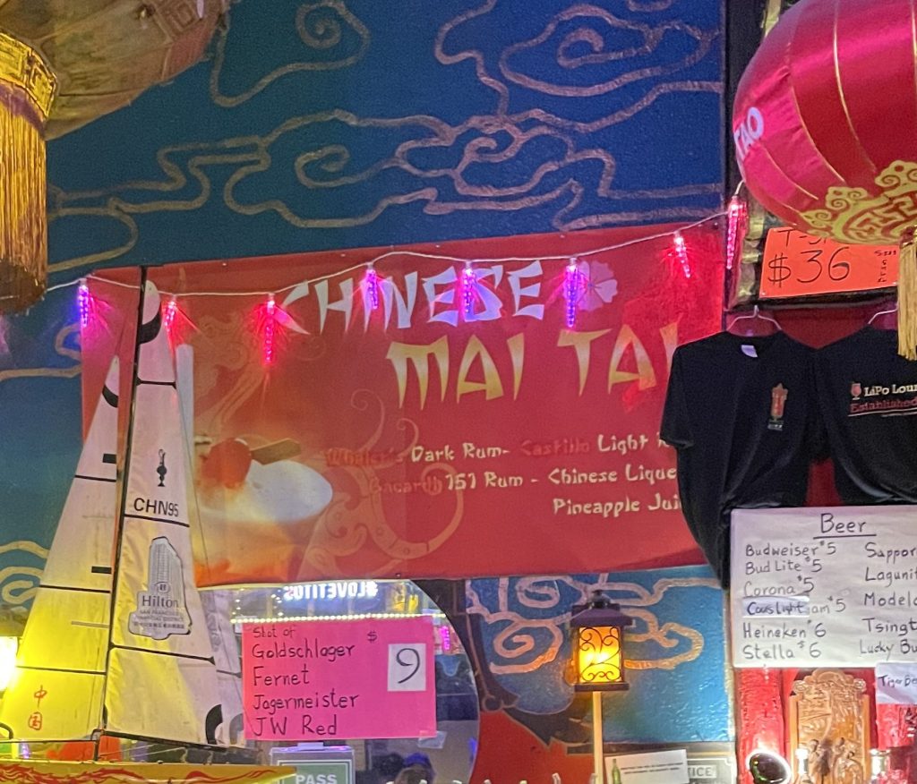 photo of interior of Li Po Cocktail Lounge, San Francisco