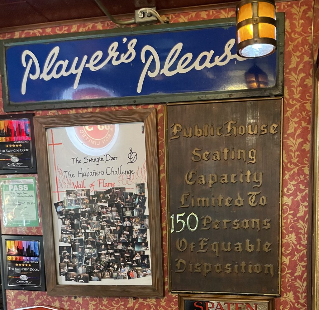 photo of interior detail of The Swingin' Door, San Mateo, CA