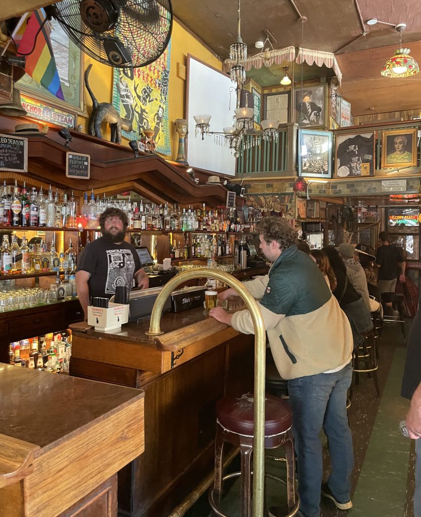 photo of the bar of Vesuvio Cafe, San Francisco, CA
