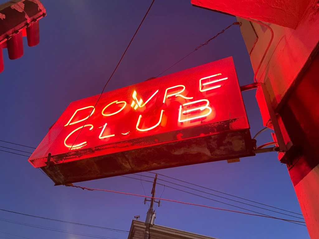 photo of sign of Dovre Club, San Francisco