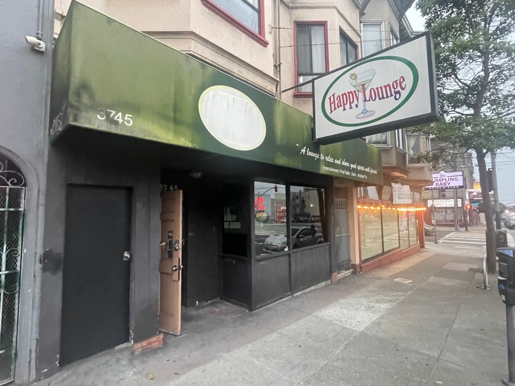 photo of exterior of Happy Lounge, San Francisco