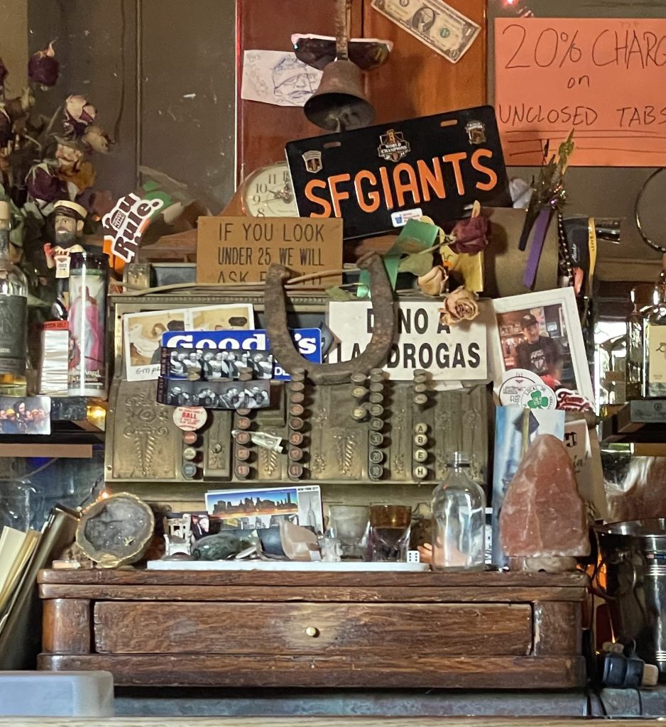 photo of cash register of Rock Bar, San Francisco