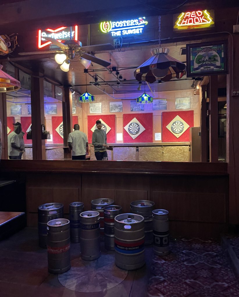 photo of dartboards of Yancy's Saloon, San Francisco