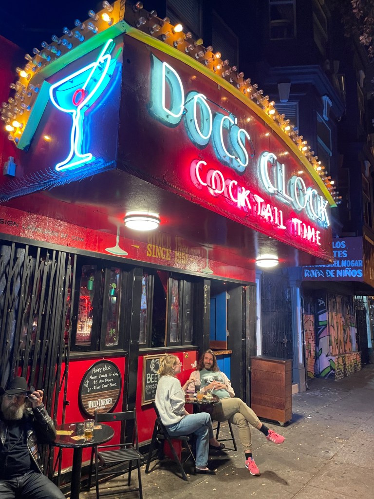 photo of exterior of Doc's Clock, San Francisco