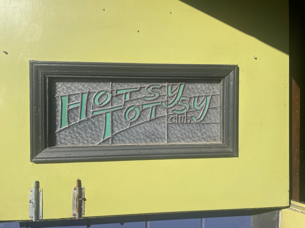 photo of window of Hotsy Totsy Club, Albany, CA