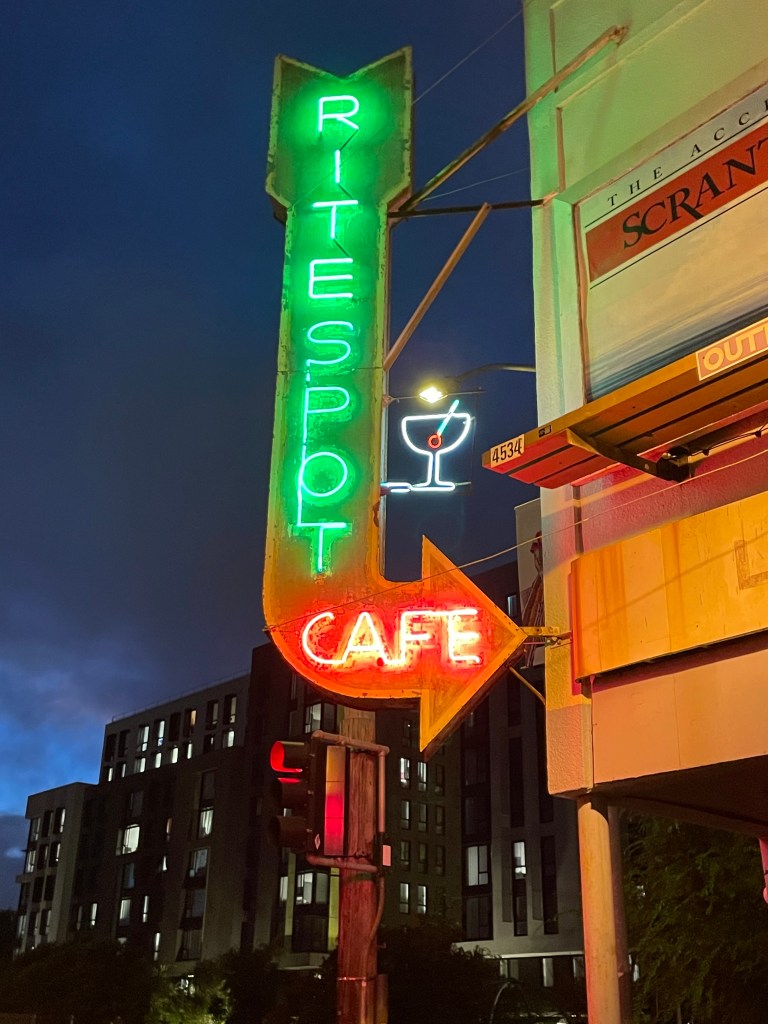 photo of the sign of Rite Spot Cafe, San Francisco