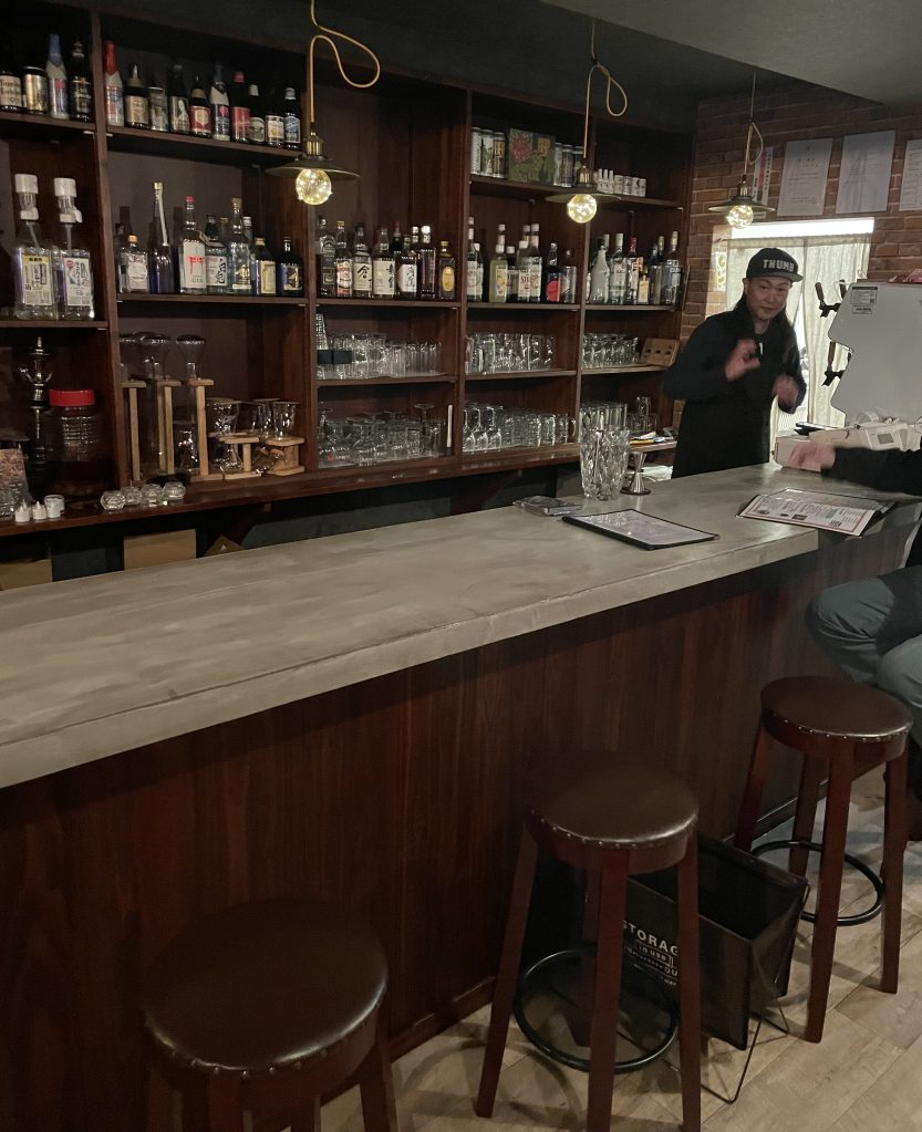 photo of interior of Bar Thumbs Up!, Takayama, Japan